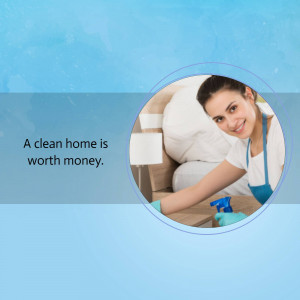 Clean Home, Worth Money Artwork For Facebook