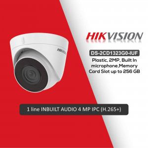 Hikvision DS-2CD1323G0-IUF 2MP Dome Camera with Built-in Microphone