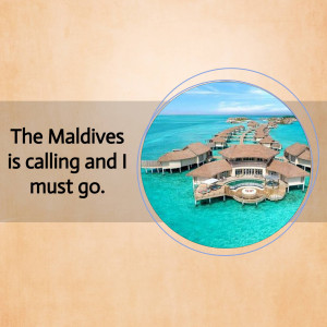 Overwater bungalows in the Maldives with turquoise water
