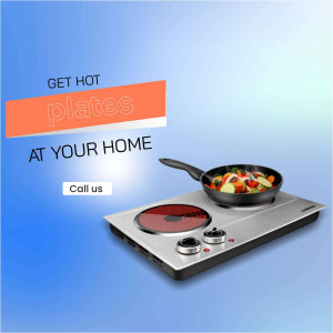 Electric hot plate with vegetables cooking in a pan
