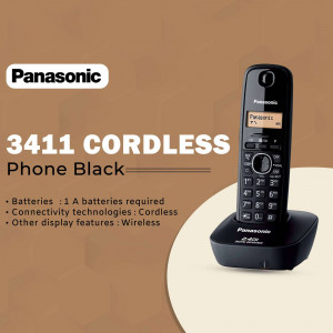Panasonic 3411 Cordless Phone in Black