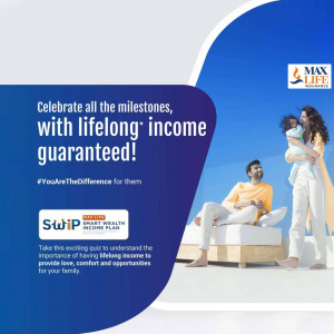 Family enjoying a moment with Max Life Insurance advertisement