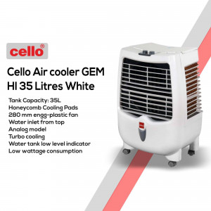 White Cello Air Cooler with 35 Litres capacity