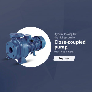 Close-coupled pump for industrial and commercial applications