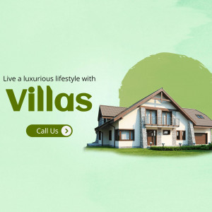Image of a beautiful villa with a call to action