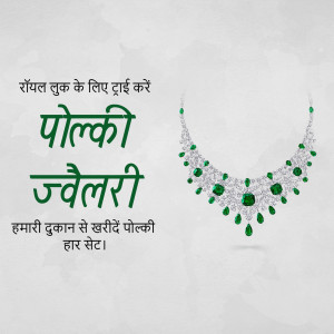 Polki jewellery set with emeralds and diamonds