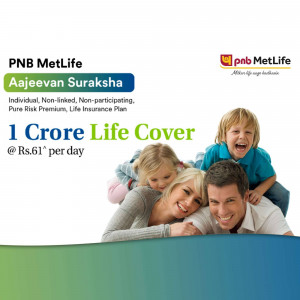 Family with PNB MetLife Aajeevan Suraksha insurance ad
