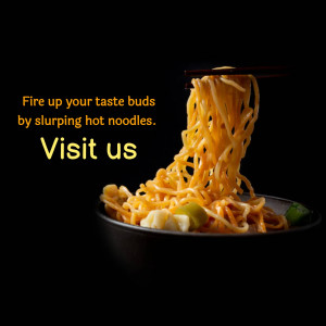 Close-up of steaming hot noodles in a bowl with chopsticks