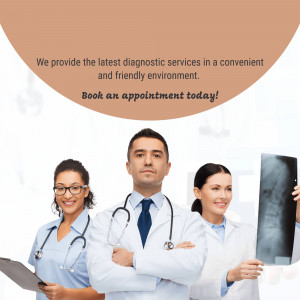 Medical Professionals And Diagnostic Services Graphic For Facebook