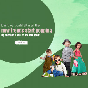 Group of adorable children showcasing new fashion trends