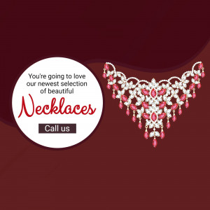 Elegant diamond and ruby necklace advertisement