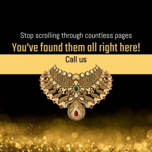 Close-up of ornate gold jewelry with gemstones on a black and gold background.