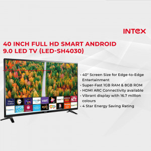 Intex 40 inch Smart Android LED TV (LED-SH4030) - Front view