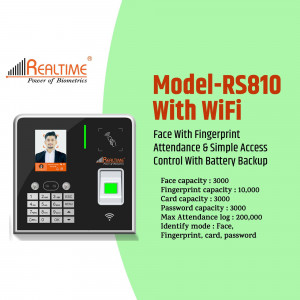 Realtime RS810 Biometric Attendance System with WiFi
