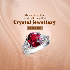Crystal Jewellery Advertisement Template For Pinterest