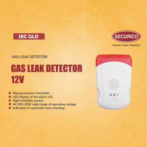 Securico 12V Gas Leak Detector with features listed