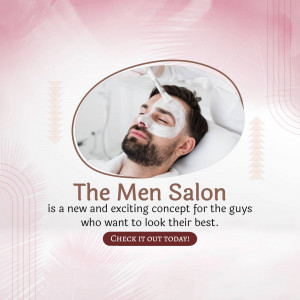 Man receiving a facial treatment at a salon