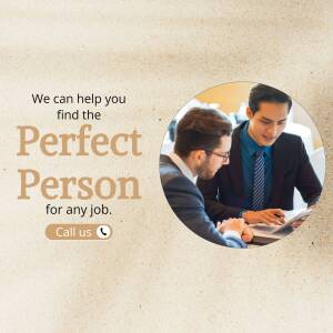 Two business professionals discussing a tablet, recruitment services