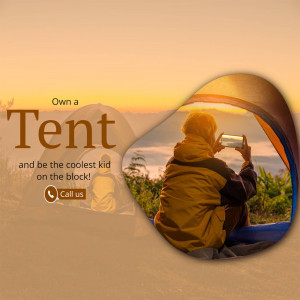 Own A Tent - Adventure Awaits! Poster For Instagram