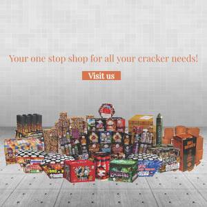 A large assortment of colorful firecrackers and fireworks displayed on a gray surface.