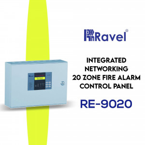 Ravel RE-9020 Integrated Networking 20 Zone Fire Alarm Control Panel