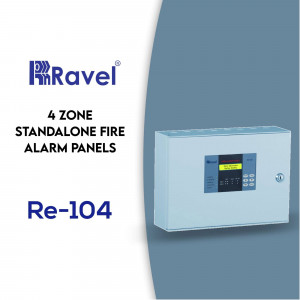 Ravel Re-104 4 Zone Standalone Fire Alarm Panel
