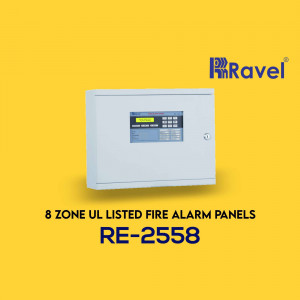 Ravel RE-2558 8 Zone UL Listed Fire Alarm Panel