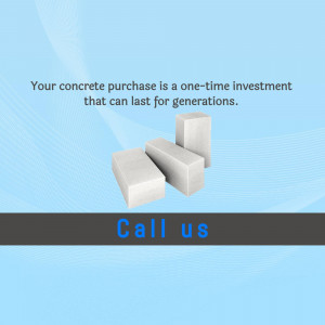 Image of concrete blocks with text promoting long-term investment.