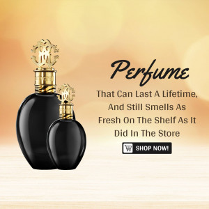 Roberto Cavalli perfume bottles with text 'Perfume That Can Last A Lifetime'