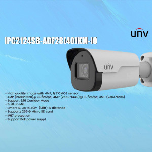 UNV IPC2124SB-ADF28(40)KM-I0 4MP Outdoor Security Camera