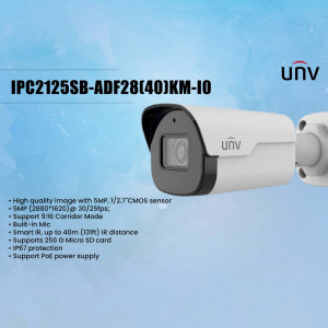 UNV IPC2125SB-ADF28(40)KM-I0 bullet security camera with specifications