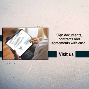 Person signing a document on a tablet with a digital pen.