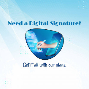 Image depicting a digital signature with a hand signing on a smartphone screen.