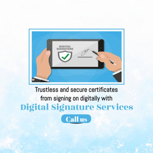Digital signature on a tablet with a green checkmark