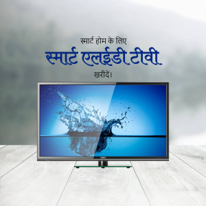 Smart LED TV with water splash display