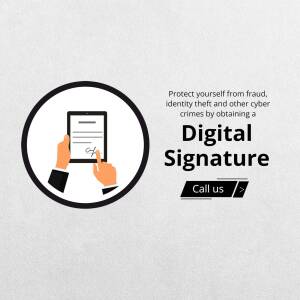 Image depicting a digital signature and cyber security protection.
