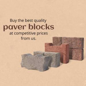 Image of paver blocks with text promoting competitive prices
