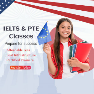 IELTS & PTE Classes - Study Abroad Artwork For WhatsApp