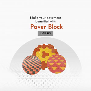 Advertisement for Paver Blocks with different designs