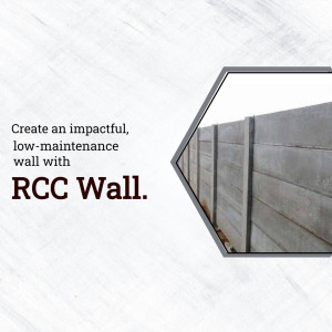 Image of an RCC wall panel with text promoting its low maintenance and impactful design.