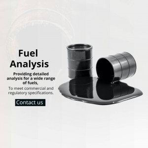 Image depicting fuel analysis with oil barrels and text.