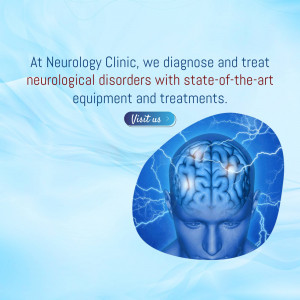 Image depicting a human brain with electrical activity, representing neurology services.