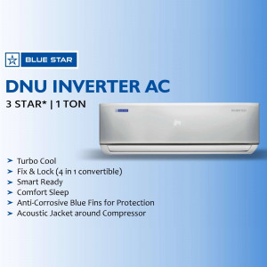 Blue Star DNU Inverter AC - 3 Star, 1 Ton Graphic For Facebook