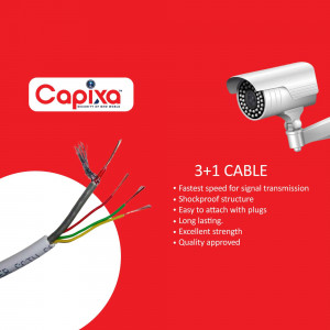 Capixa 3-in-1 CCTV cable with security camera