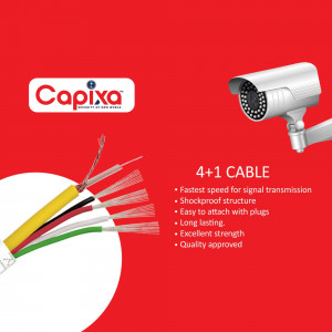 Capixa 4-in-1 CCTV cable with security camera