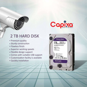Capixa 2TB Western Digital Purple Hard Disk for Surveillance Systems