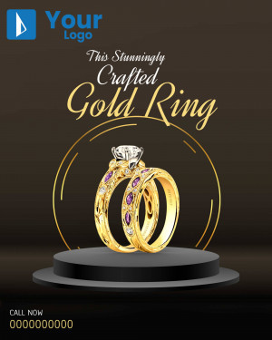 Close-up of a gold ring with a diamond, perfect for engagement or special occasions.
