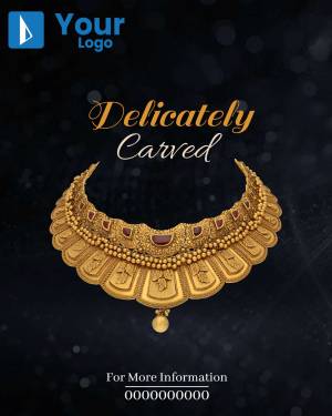 Close-up of a beautifully carved gold necklace with ruby accents.