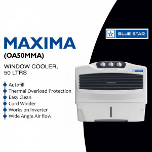 Blue Star Maxima 50 LTR Window Cooler with Autofill and Thermal Overload Protection
