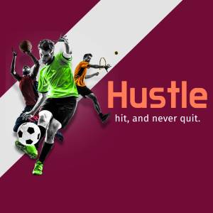 Hustle: Sports Motivation Marketing Image For Telegram